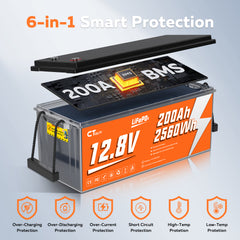 CTOLITY CT200-12 12.8V 200Ah 2560Wh LiFePO4 Battery