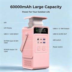 CTOLITY AP200 Portable Power Bank 192Wh 200W LiFePO4 Battery 3000+ Cycle