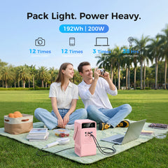 CTOLITY AP200 Portable Power Bank 192Wh 200W LiFePO4 Battery 3000+ Cycle