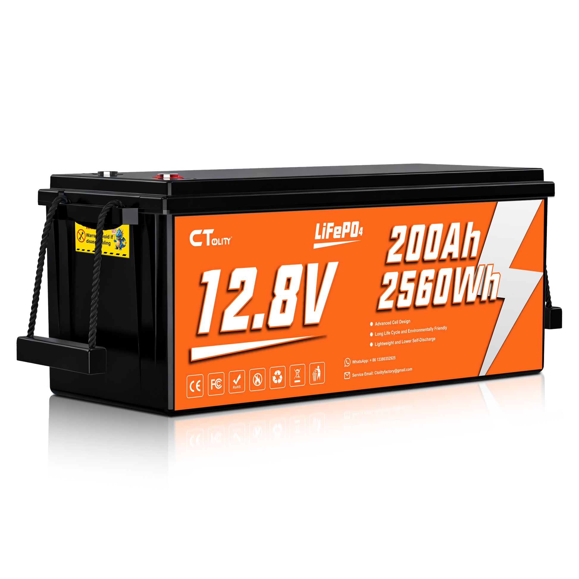 CTOLITY CT200-12 12.8V 200Ah 2560Wh LiFePO4 Battery