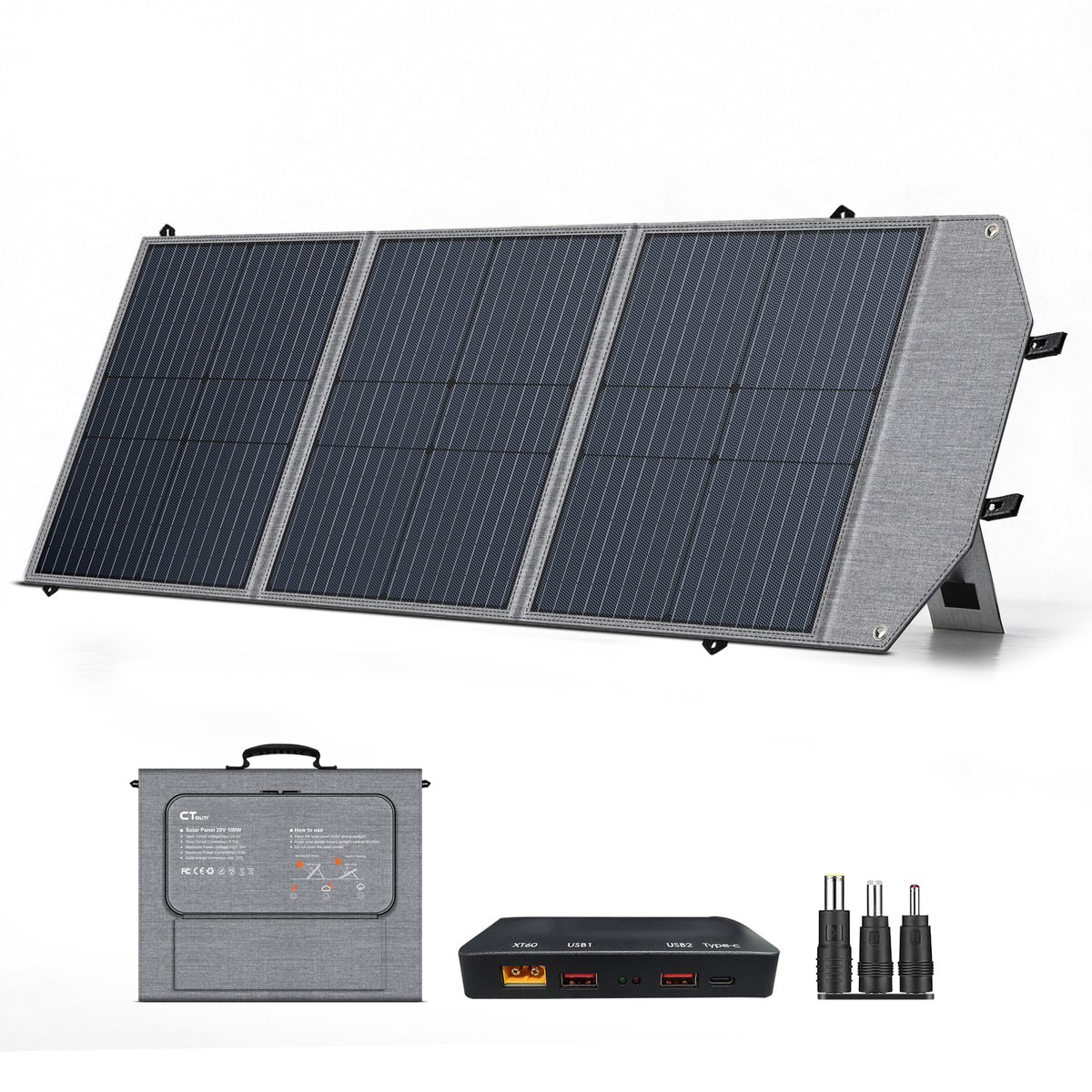 CTOLITY SP100 100W Foldable Solar Panel SolarBag